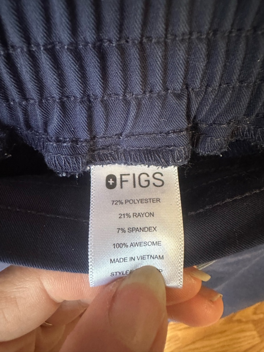 Figs Navy Drawstring Cargo Sweatpants - Picture 2 of 13